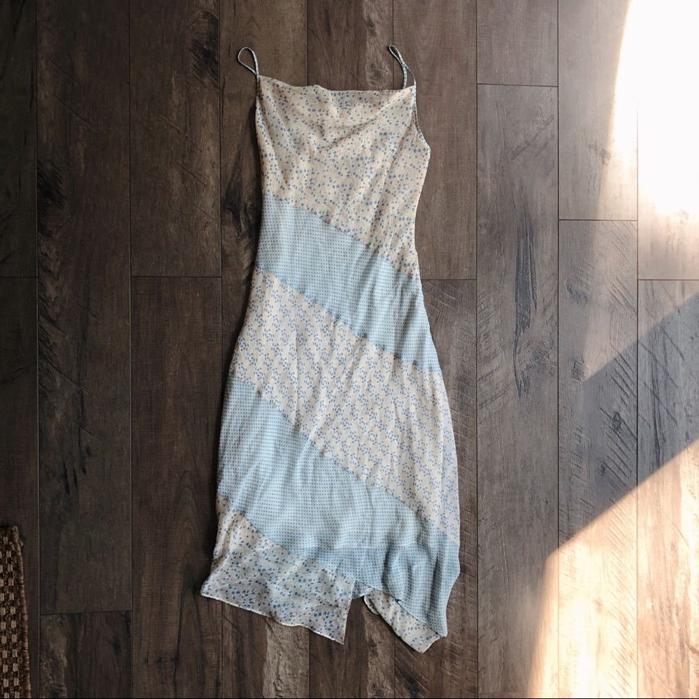 Express Multi-Pattern Silk Dress